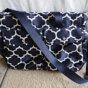 Lands End Deep Sea Medallion All in One Diaper bag with On-the-Go Diaper clutch